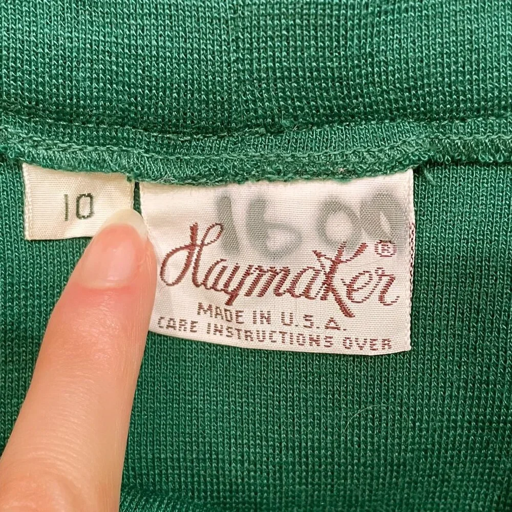 EUC Vintage Button Front Knit Midi Skirt Emerald Green tag 10, 4-6 fit